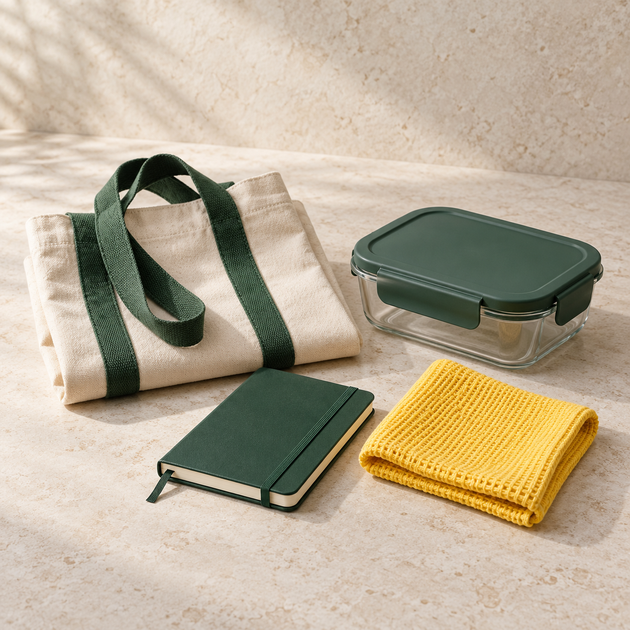 Consumer Goods category illustration in Opulence8 green and yellow